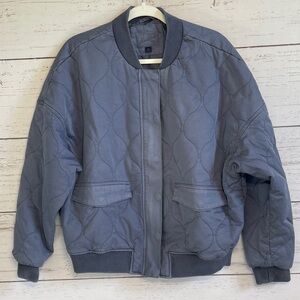 New Universal Thread Quilted Bomber Style Blue Jacket, size XL, NWOT
